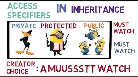 ACCESS SPECIFIERS IN INHERITANCE(MUST WATCH) -40