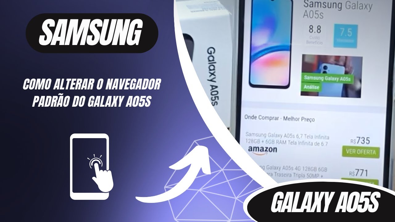 Como alterar o navegador padrão do Galaxy A05s - Passo a Passo - YouTube