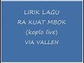 download LIRIK LAGU RA KUAT MBOK VIA VALLEN KOPLO LIVE - Hello World Project download LIRIK LAGU RA KUAT MBOK VIA VALLEN KOPLO LIVE - Hello World Project
