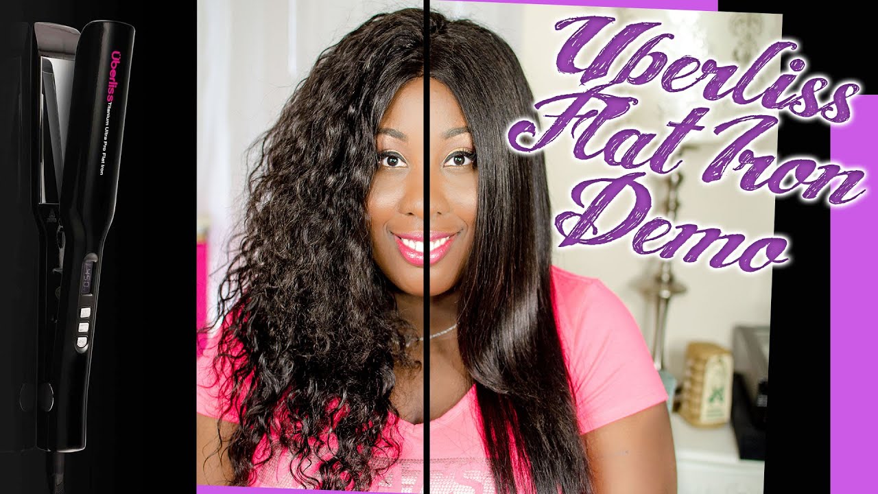 Uberliss Flat Iron Demo + Review | feat. Maxine Hair Co.