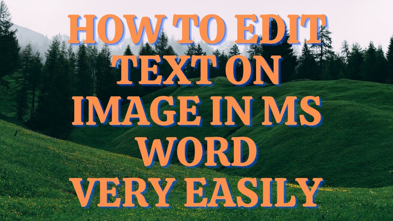 How to edit text on image in ms word in hindi for beginners - YouTube
