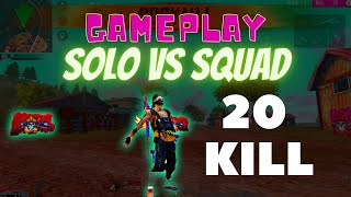 Gameplay solo vs squad 20 kill ranked قيمبلاي صولو سكواد رانكد