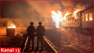 Rusiyanın Azadlığı Legionu Hərbi Yük Daşıyan Rus Lokomotivlərini Yandirdi Vi̇deo