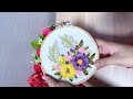 Ribbon Embroidery Design - Twin Flowers from Organza Ribbon