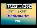 KTET II, CTET II, Mathematics pyq part 1 #ktet_category_2 #ctet #maths