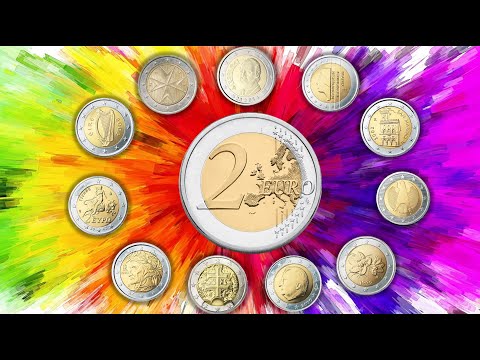 Alle 2 EURO Kursmünzen - die komplette Übersicht aller 35 Münzen im Euroraum
