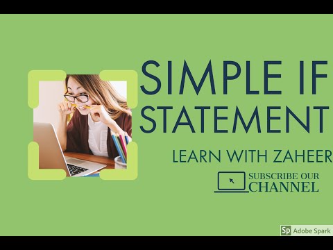 Simple if statement in C programming - Learn Easy C tutorials by Zaheer ul Islam