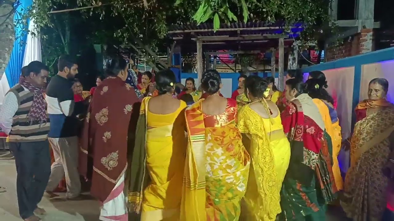 বিয়ের অধিবাস ধামাইল। প্রথম বন্ধনা যে করি। খোয়াই অফিস টিলা।