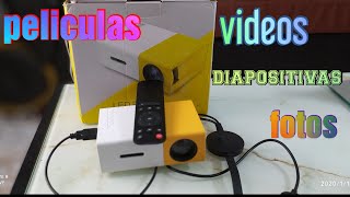 mini Proyector más chrome cast YG300 más barato/ conéctalo a tu móvil/ . 45$ 60 pulgadas super.