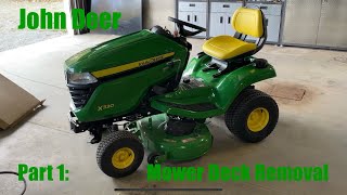 John Deere Mower deck removal 