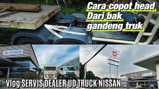 MEMISAHKAN KEPALA TRUK DARI BAK GANDENG..? 🤔Vlog servis dealer 