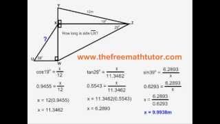 Famous Multiple-Step SOH CAH TOA Problems - Example 3 Profile