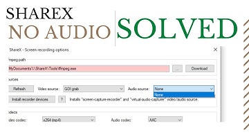 ShareX No audio source options in ShareX | How to Record Audio in ShareX