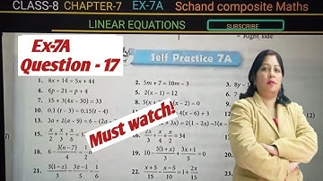  "Linear Equations Class 8 | Ex 7A Q.18 आसान ट्रिक से Seconds में Solve करो 💯 |