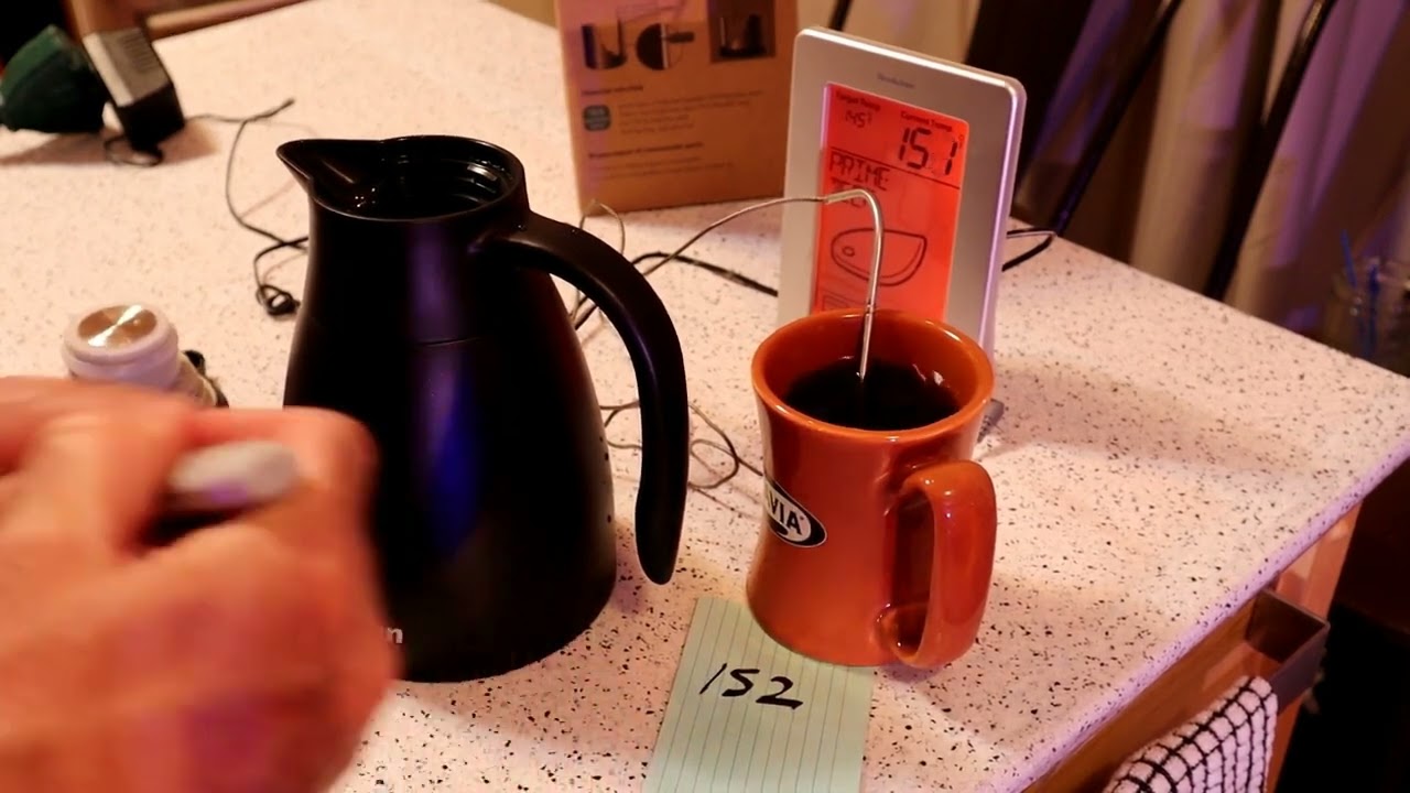 Tiken 34 Oz Thermal Coffee Carafe, Stainless Steel Insulated Vacuum  Beverage Dispenser – ronvio