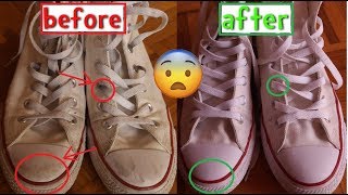 Hello! in this video i'll show you how to easily clean white canvas
shoes with only 2 ingredients. it really works! subscribe for more
videos