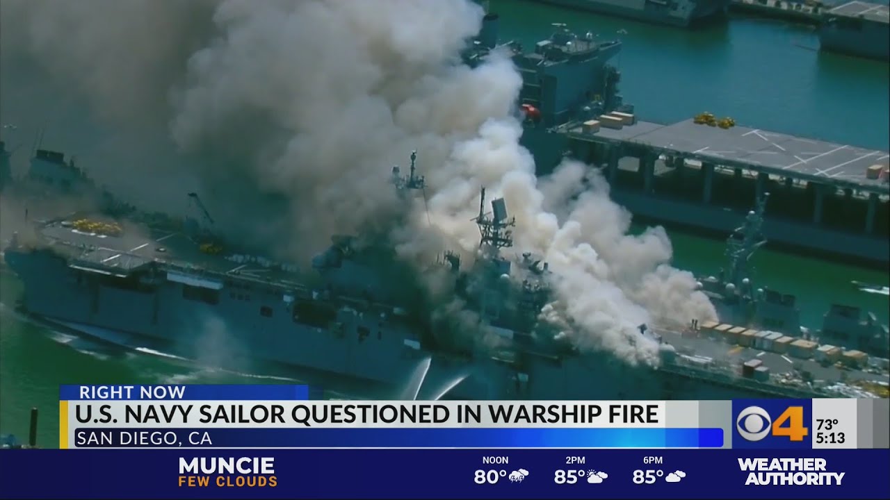 Arson suspected as cause of Navy ship fire in California, defense official says