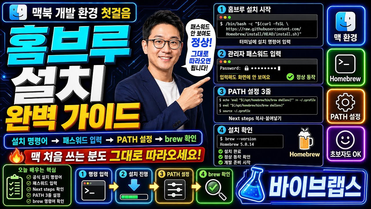 맥북 개발 환경 첫걸음 — 홈브루(Homebrew) 설치 완벽 가이드