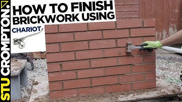 how to finish brickwork using a chariot, bricklaying tutorial
