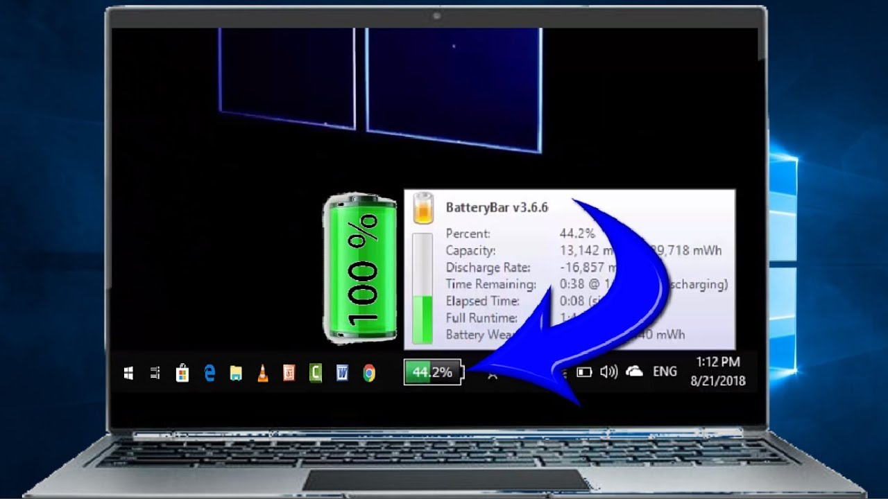 Battery windows 10. Time Battery percent v.1. Windows 10 Now showing Battery. BATTERYBAR. How watch Battery percent Windows.