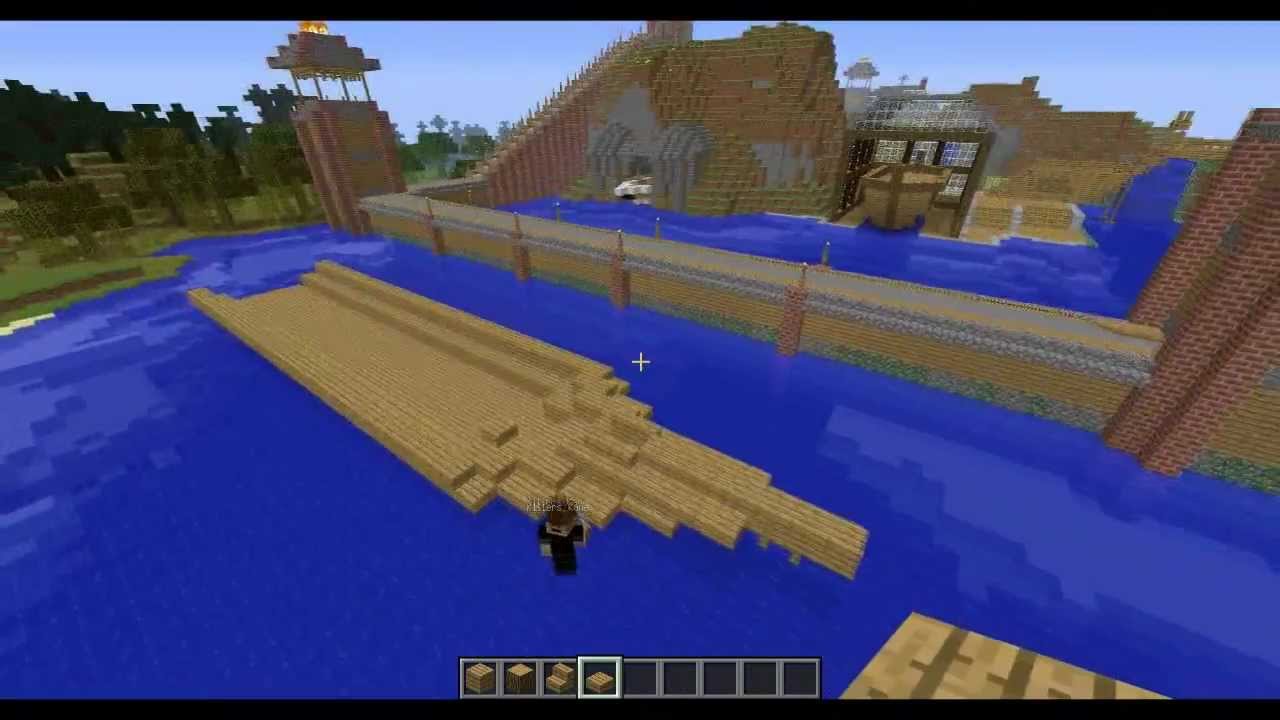 Construction suivie d'un bateau sur minecraft en compagnie de Ghost