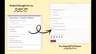 How to customize Google Forms using TakumiForm