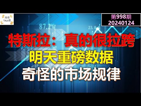 ✨【投资TALK君998期】特斯拉：真的很拉跨！明日重磅数据！近日奇怪的市场规律！✨20240123#NFP#通胀#美股#美联储#经济#CPI#美国房价