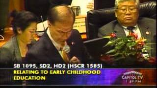 Rep. Gene Ward Addresses SB1095  - Early Childhood Education Program