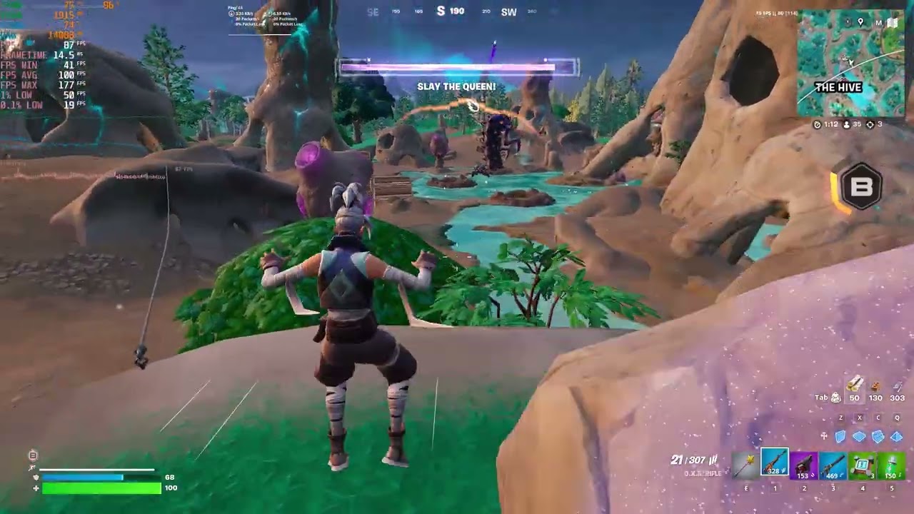 Testing Fortnite in 1080p performance mode w/ 8500G APU and 32GB RAM!