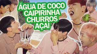 Idols Coreanos Comendo Comida De Praia Do Brasil Ft Blanc7