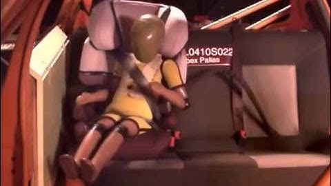 Краш-тест Cybex Pallas без столика. Боковой удар. Вид спереди