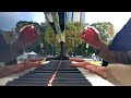 昼の公園で風の通り道を弾いてみたら動画最後が秋全開だった(･∀･)
