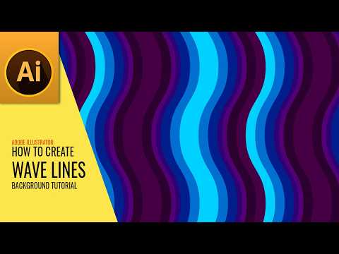 Adobe Illustrator Easy Wave Lines Background Tutorial