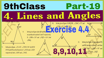 9thClass, Lines and Angles, Exercise 4.4, Q.No.8,9,10,11, @mathsworldmakessmartintelugu