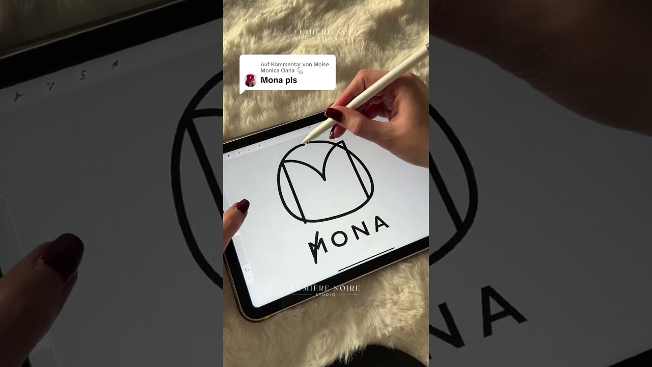 Creative Logo Design for Monica Oana Using Procreate 