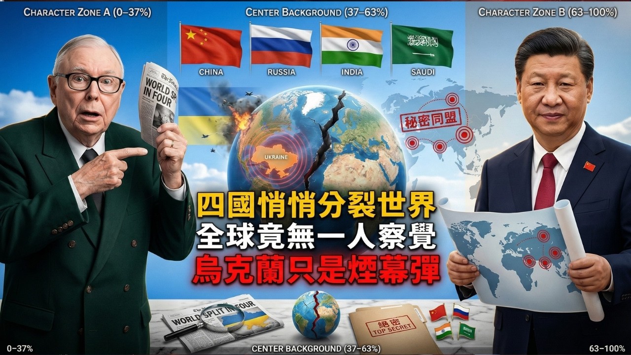 查理·芒格：當全世界都在關注烏克蘭局勢時，這四個國家悄無聲息地分裂了世界——而且沒人知道。 #查理芒格 #芒格 #2026年投資
