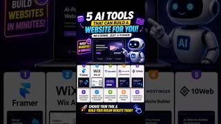 No Coding? These 5 AI Tools Build Websites for You 🤯 #shorts