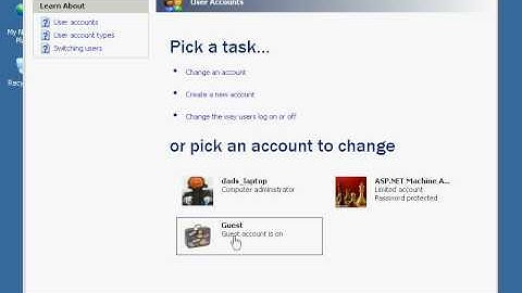 Windows XP BASICS - Turn Off GUEST User Profile.(Logon Screen)