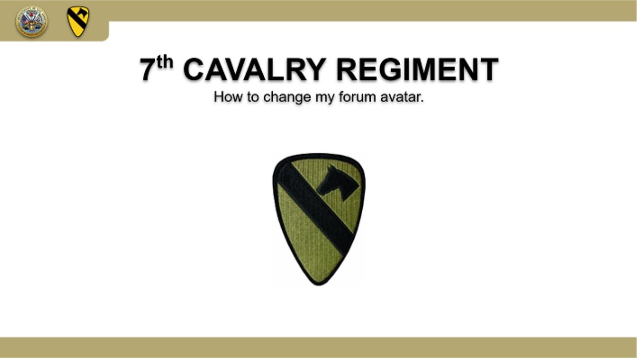 7th Cav Forum Avatar Change Guide