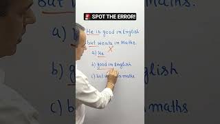 🎯 Spot the Error MCQ Challenge | Test Your English Grammar 🤔 #Shorts