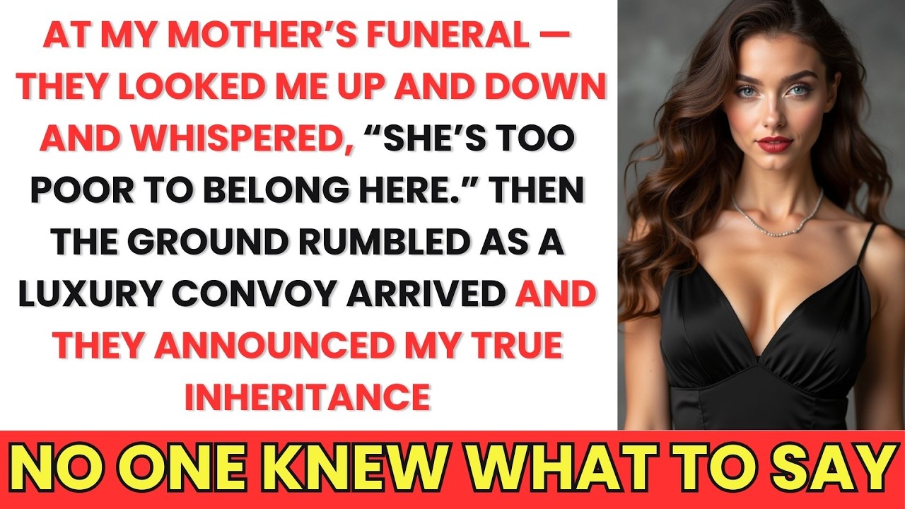 At My Mother's Funeral They Called Me Poor—A Luxury Convoy Arrived With My True Inheritance
