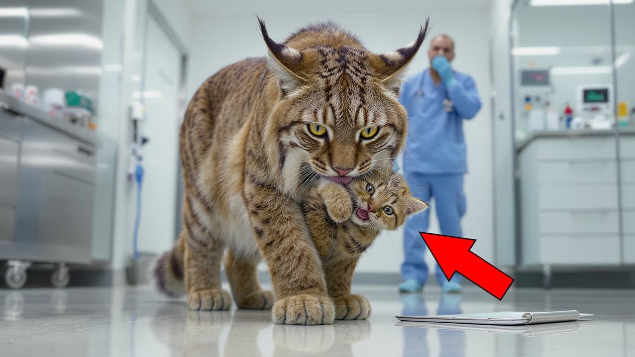 Рысь принёсла котёнка к ветеринару. Причина заставила плакать всех!