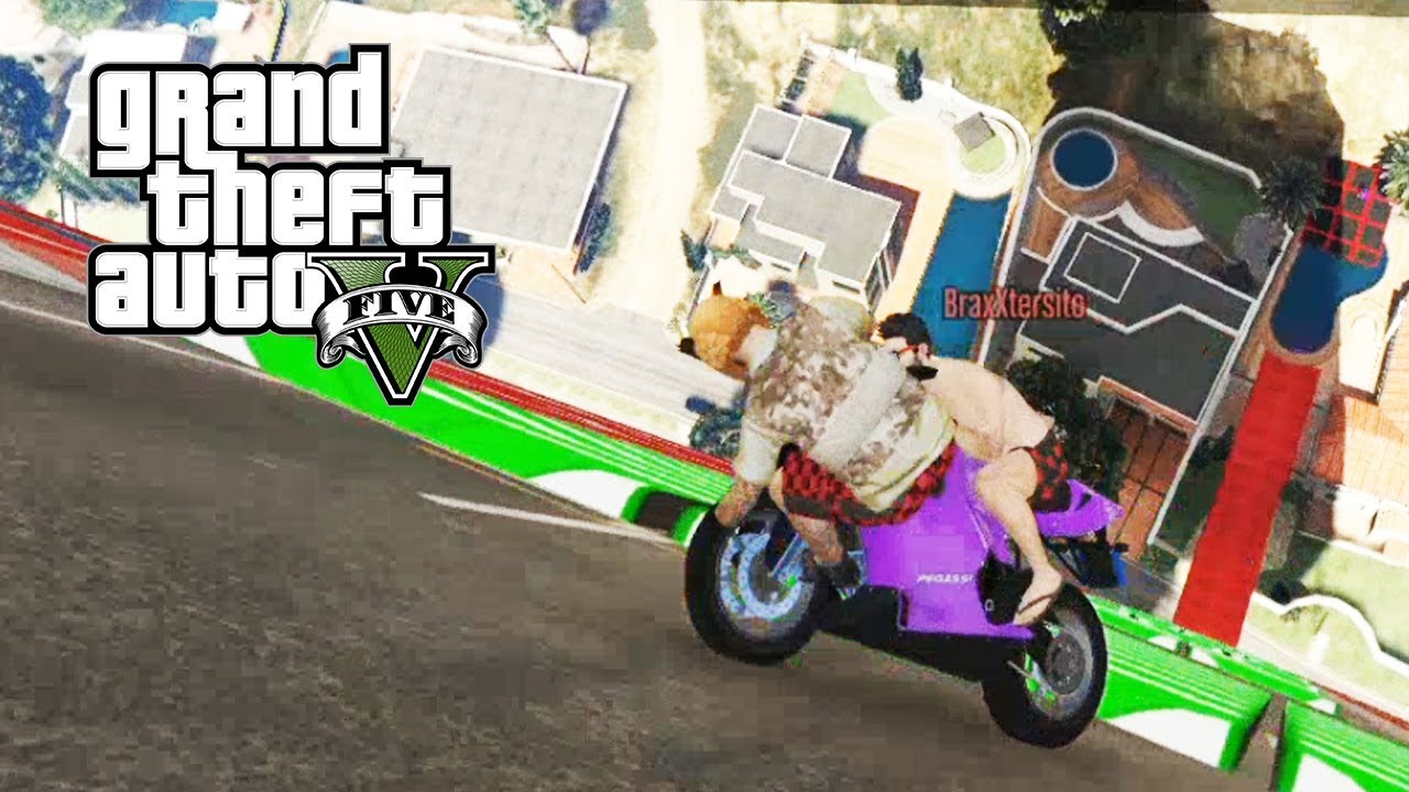 LE PISO LA MOTO EN UNA CUESTA MEGA EMPINADA! PARKOUR GTA V