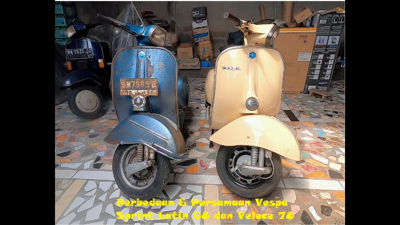 Perbedaan Vespa Sprint Latin 68 dan Sprint Veloce 78