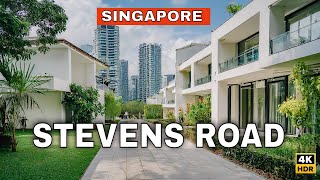 Singapore Upscale Residential Area | Strolling Around Stevens Road 🇸🇬💵🏡