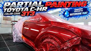 How to Repaint a Toyota C-HR | Partial Paint Repair | Color Code 3T3 | Sikkens #automobile #car