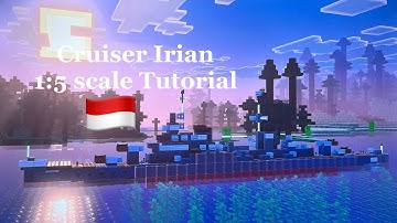 Minecraft KRI Irian 1:5 scale Tutorial | Indonesian light cruiser