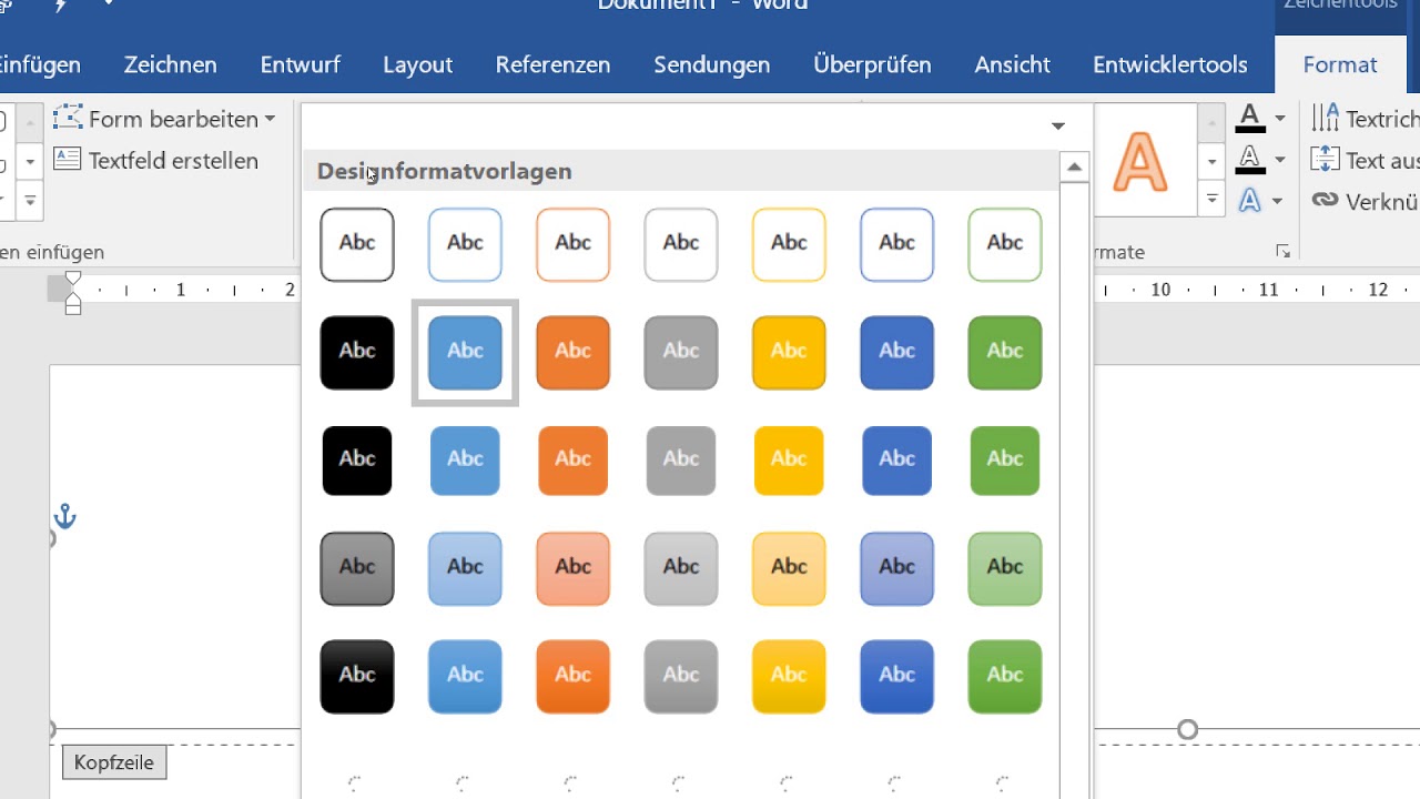 05032018, Word 2016, Basis, Kopfzeile, Textfeld in der ...
