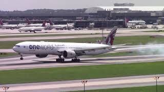 Qatar Airways 777-300ER Oneworld Landing Atlanta