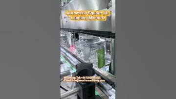 Automatic Square Jar Labeling Machine #labelingmachine #labeling #bottlelabelingmachine #shorts